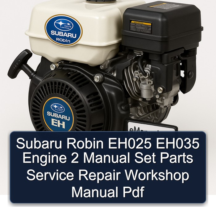 Subaru Robin EH025 EH035 Engine 2 Manual Set Parts Service Repair Workshop Manual  Pdf