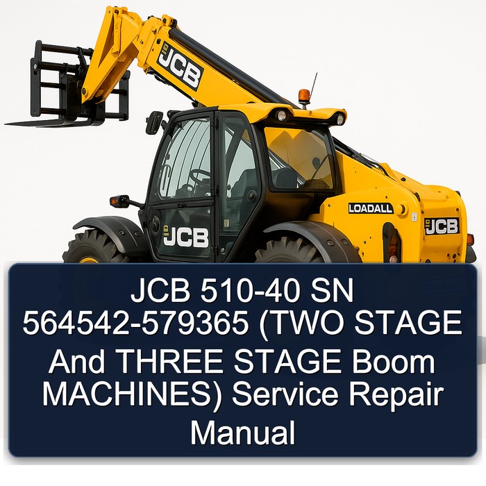 JCB 510-40 SN 564542-579365 (TWO STAGE And THREE STAGE Boom MACHINES) Service Repair Manual 