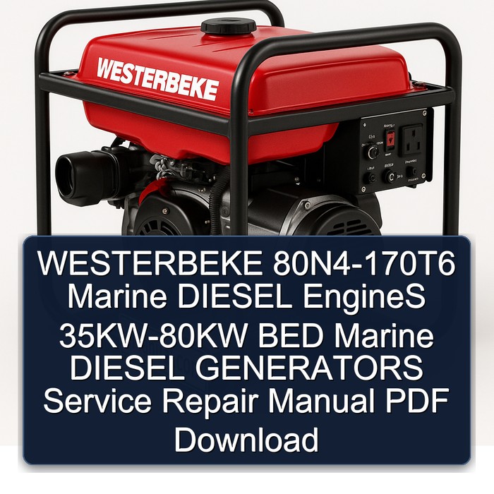 WESTERBEKE 80N4-170T6 Marine DIESEL EngineS 35KW-80KW BED Marine DIESEL GENERATORS Service Repair Manual PDF Download
