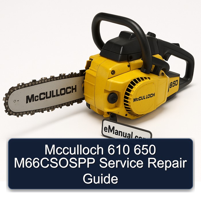Mcculloch 610 650 M66CSOSPP Service Repair Guide
