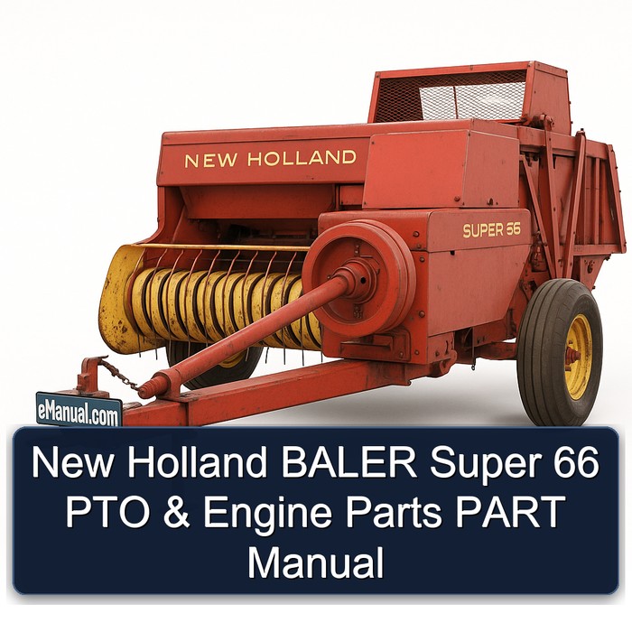 Manual de Partes para Empacadora New Holland Super 66 PTO y Motor