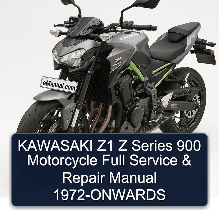 KAWASAKI Z1 Z Series 900 Motorcycle Full Service & Repair Manual 1972-ONWARDS