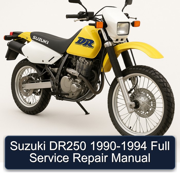 Suzuki DR250 1990-1994 Full Manual de servicio y reparación
